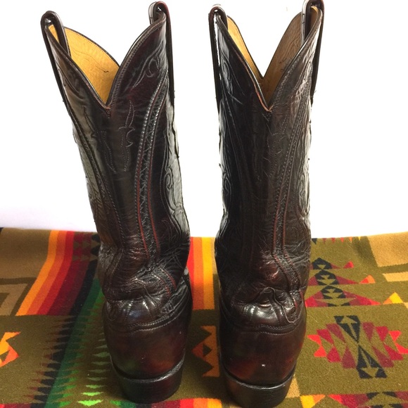 63 Lucchese Classic Handmade Leather Cowboy Boot - Picture 5 of 8